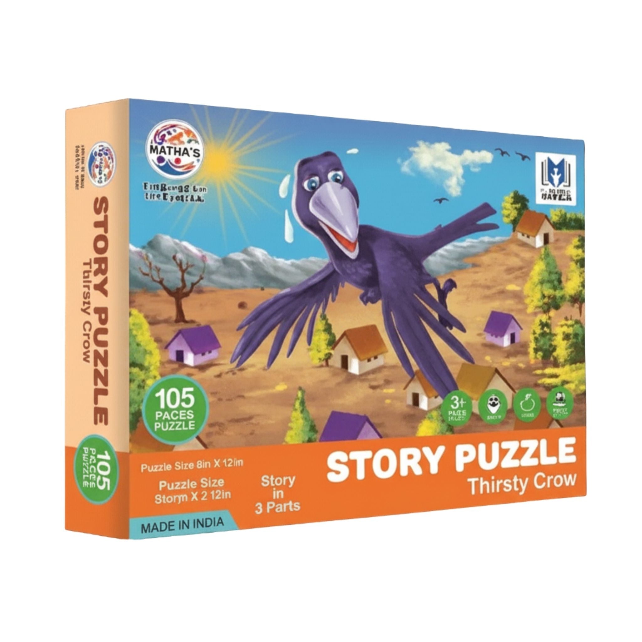Thirsty Crow Story Puzzle Jigsaw for Kids