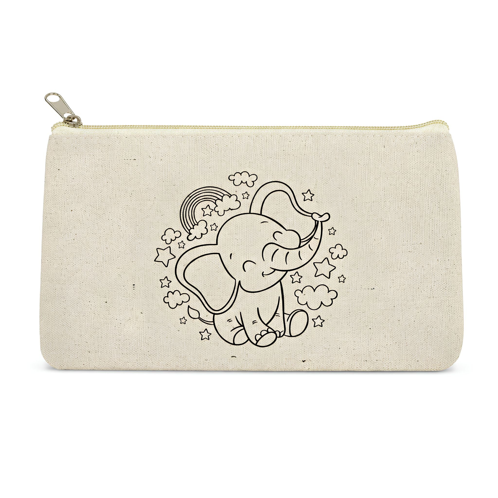Colour-Your-Own Canvas Pouch with Multiple Designs