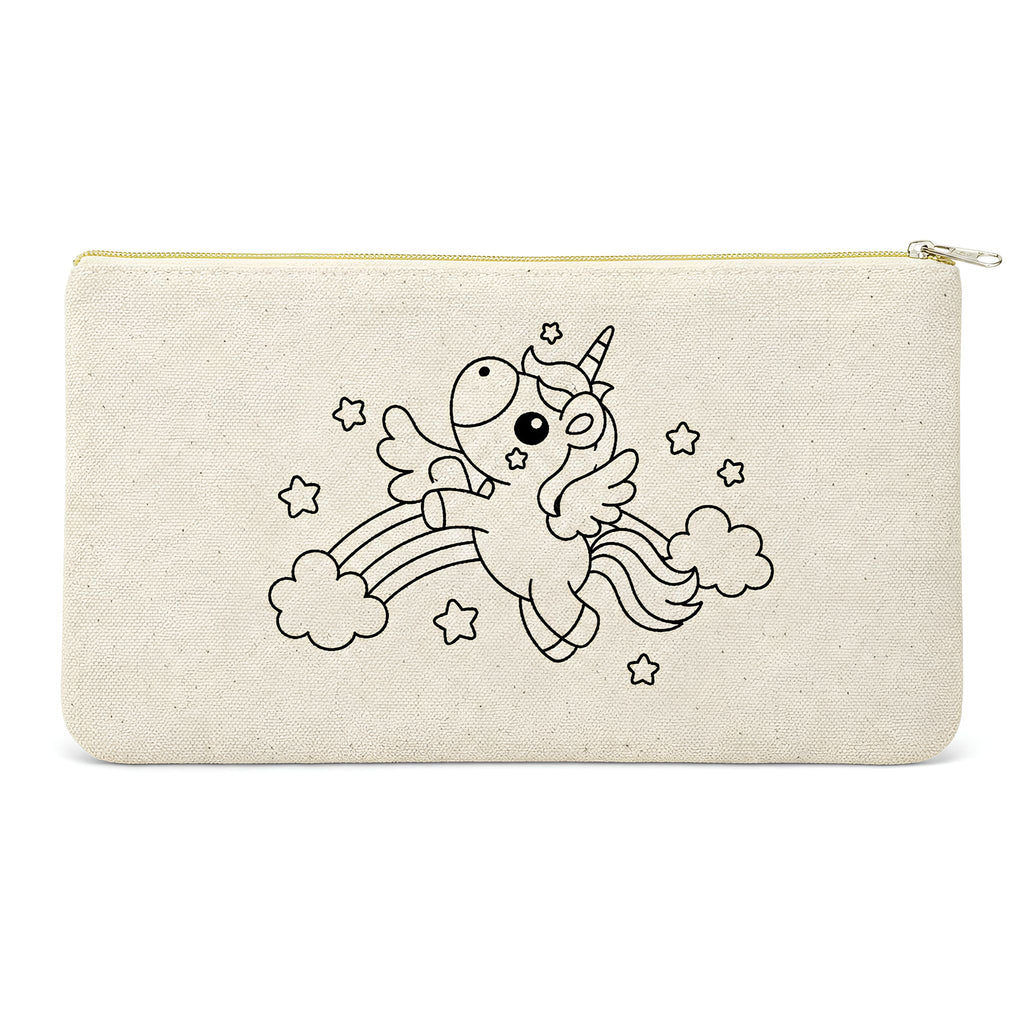 Colour-Your-Own Canvas Pouch with Multiple Designs