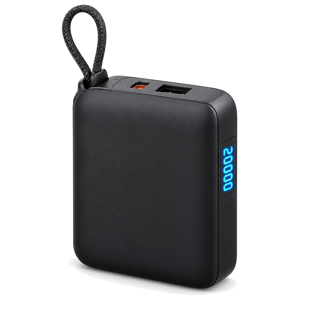 Stuffcool Maverick 20000mAh Power Bank with 2 Built-in Fast Charging Cables