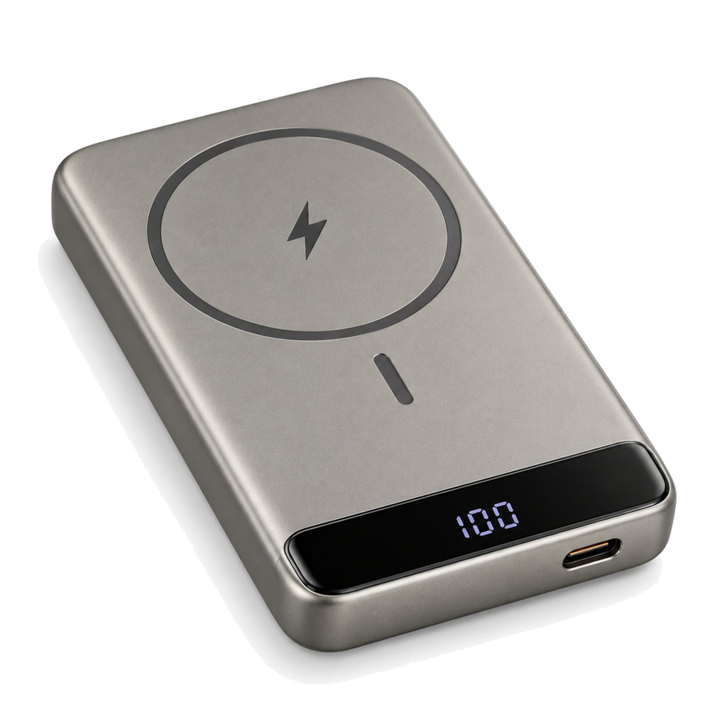 Stuffcool Click 10 10000mAh 15W Slim Magnetic Wireless Power Bank - Black/White/Blue