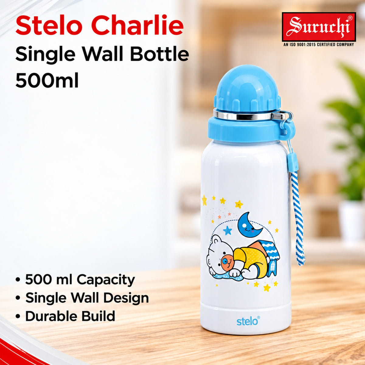 Stelo Charlie 500ml Single Wall Bottle