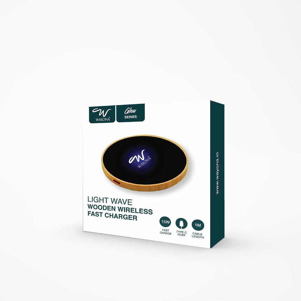 Wayona Light Wave Wooden Wireless Fast Charger