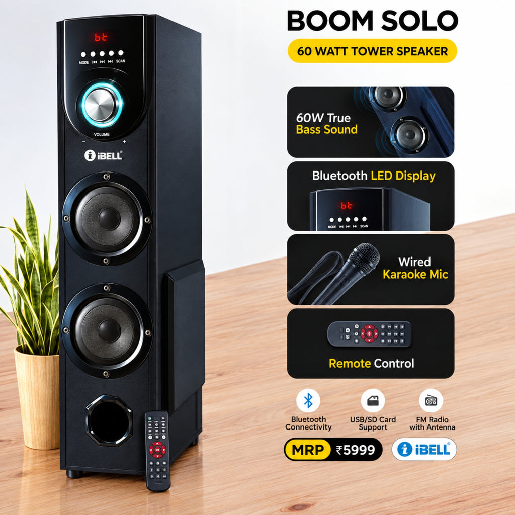 Inbase Boom Solo 60W Tower Speaker