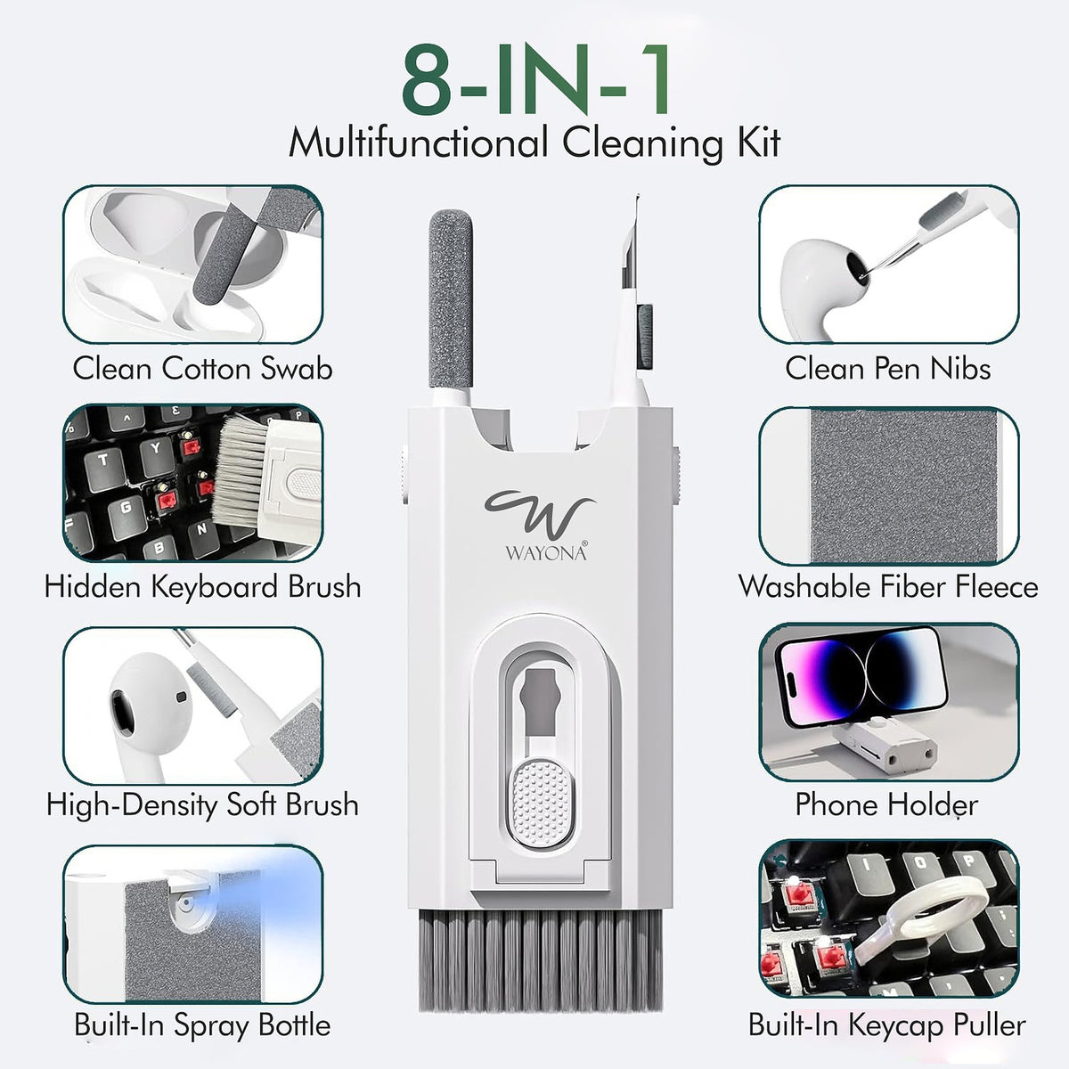 Wayona 8-in-1 Multifunctional Cleaning Kit