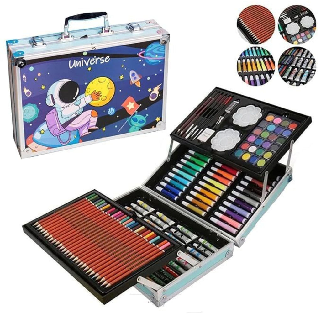 Kids Colour Art Set | 145+ Pieces Drawing & Painting Kit with Carry Case