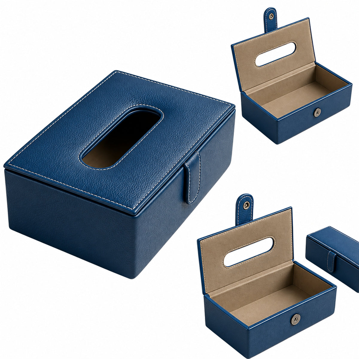 Offigifts Blue Tissue Box & Desk Organiser
