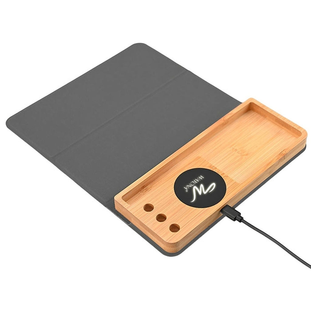 Wayona Bamboo Power Mat Wireless Charging Desk Mat