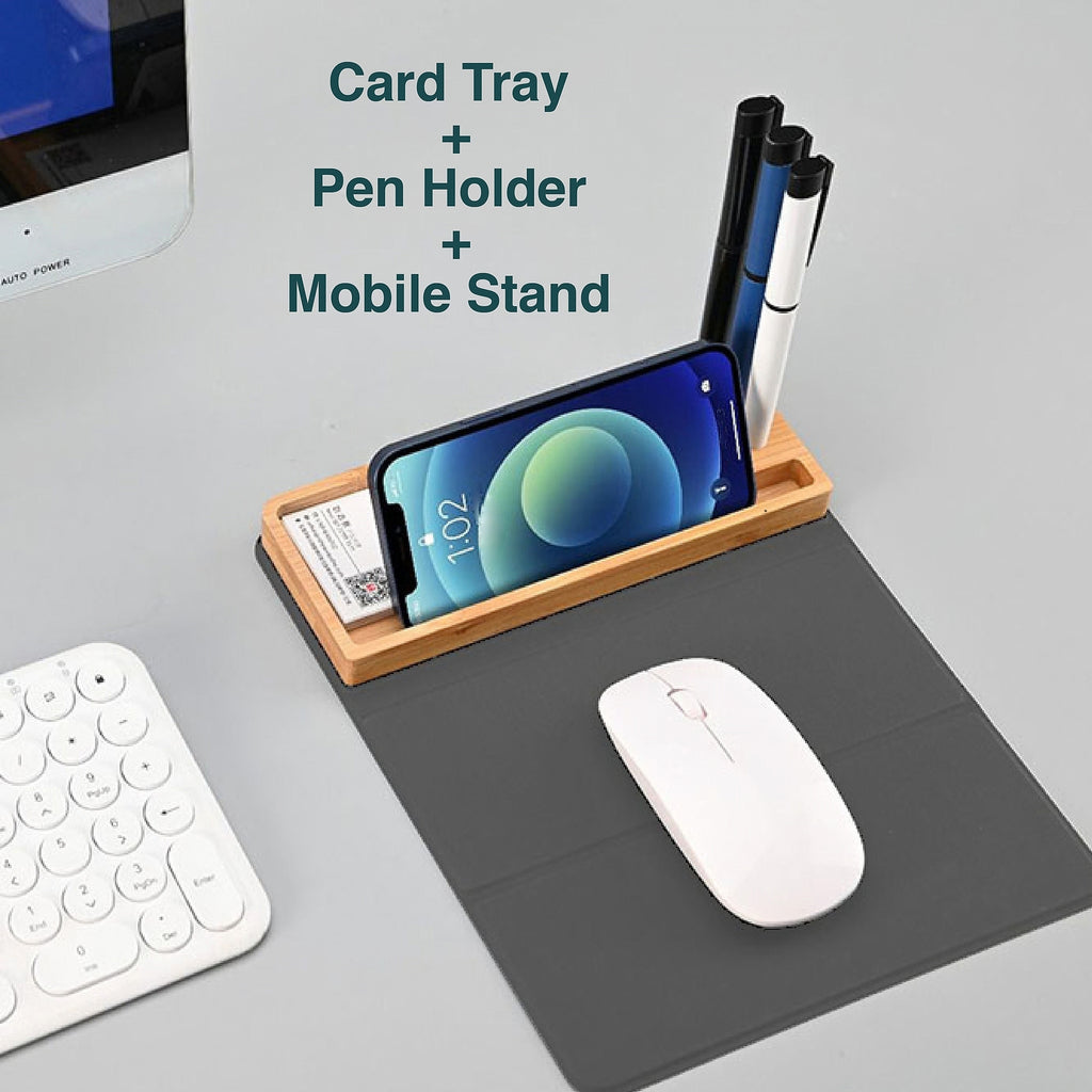 Wayona Bamboo Power Mat Wireless Charging Desk Mat
