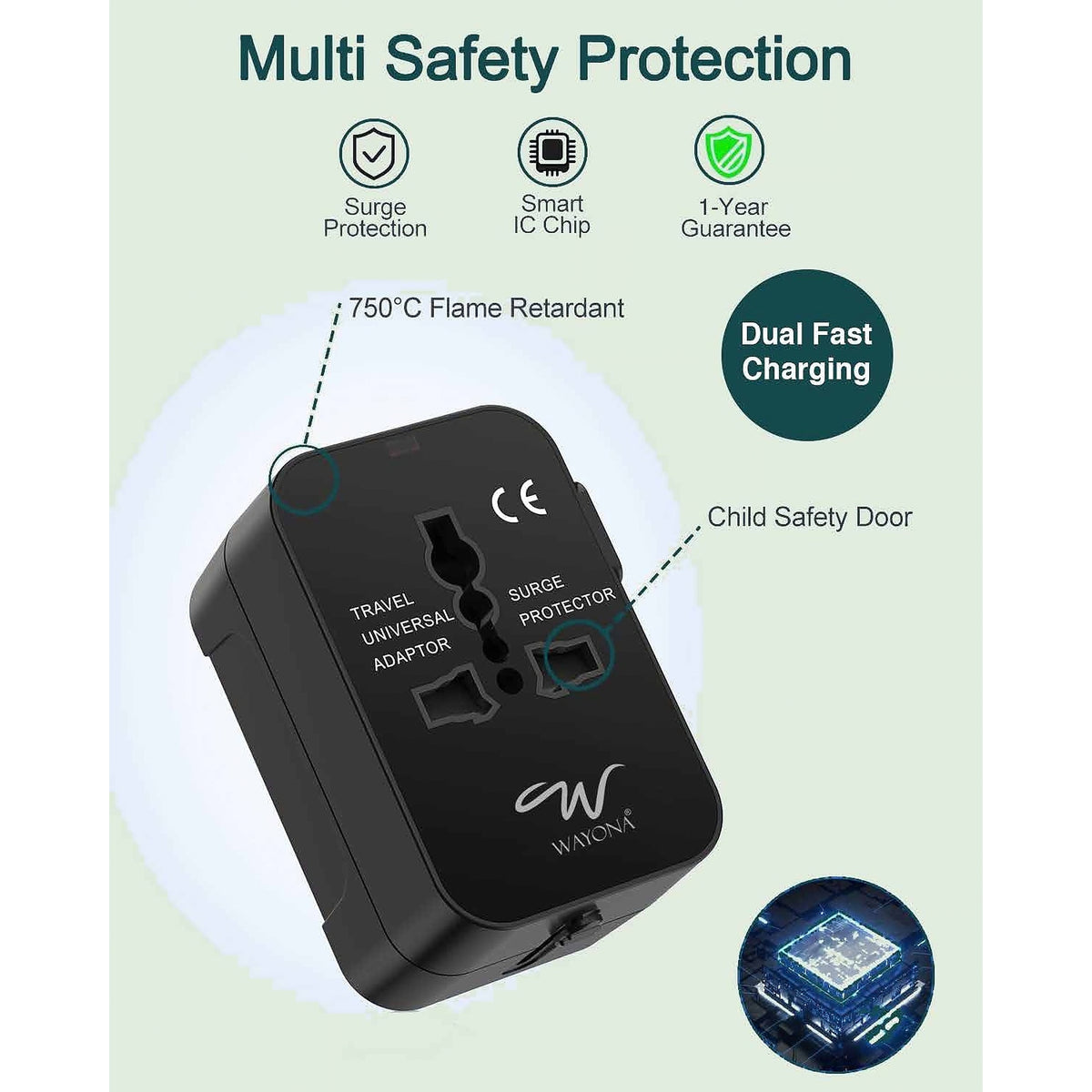 Wayona Universal Travel Adapter