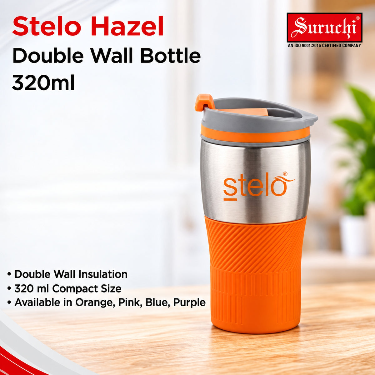Stelo Hazel 320ml Double Wall Bottle