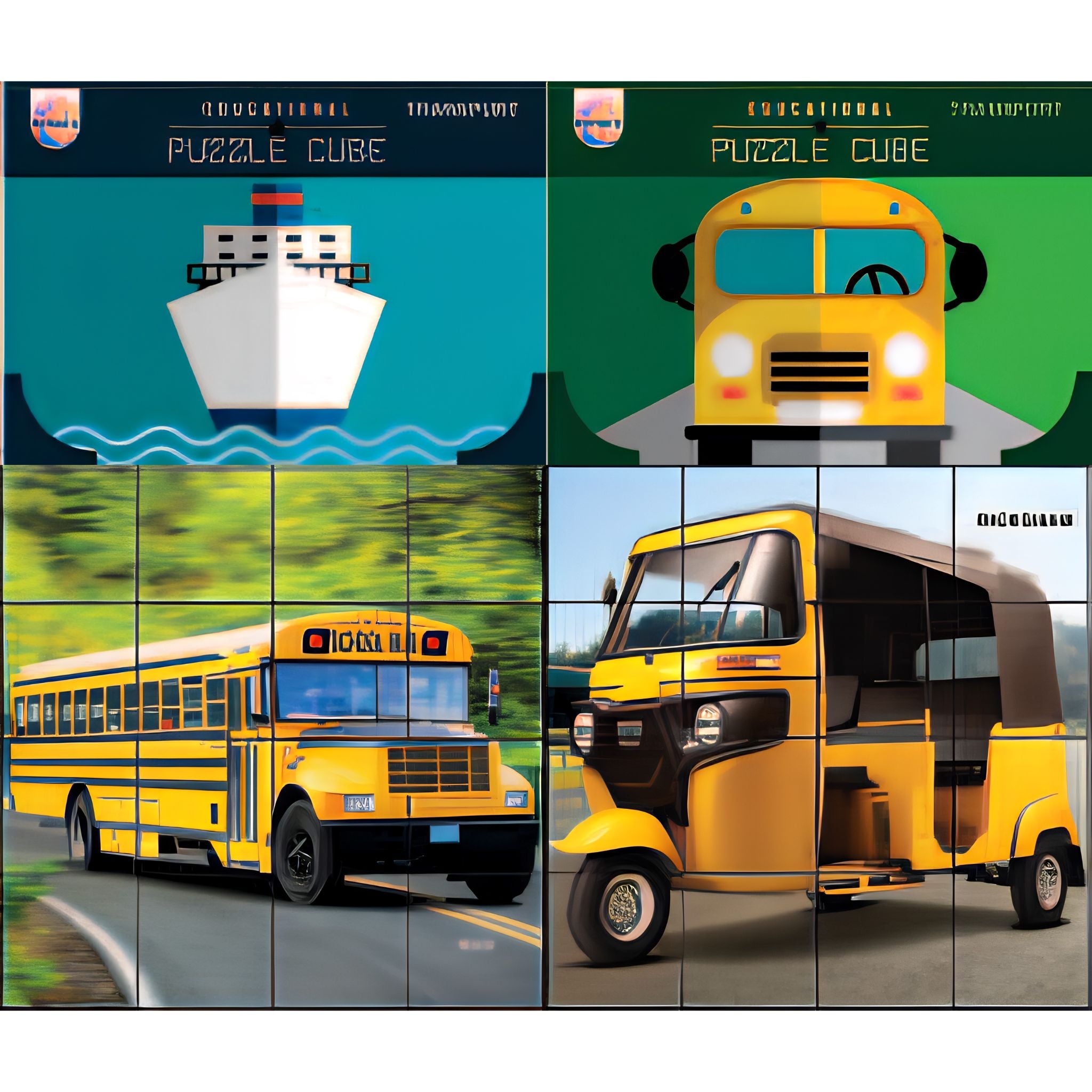 Edu Puzzle Cube Transport for Kids