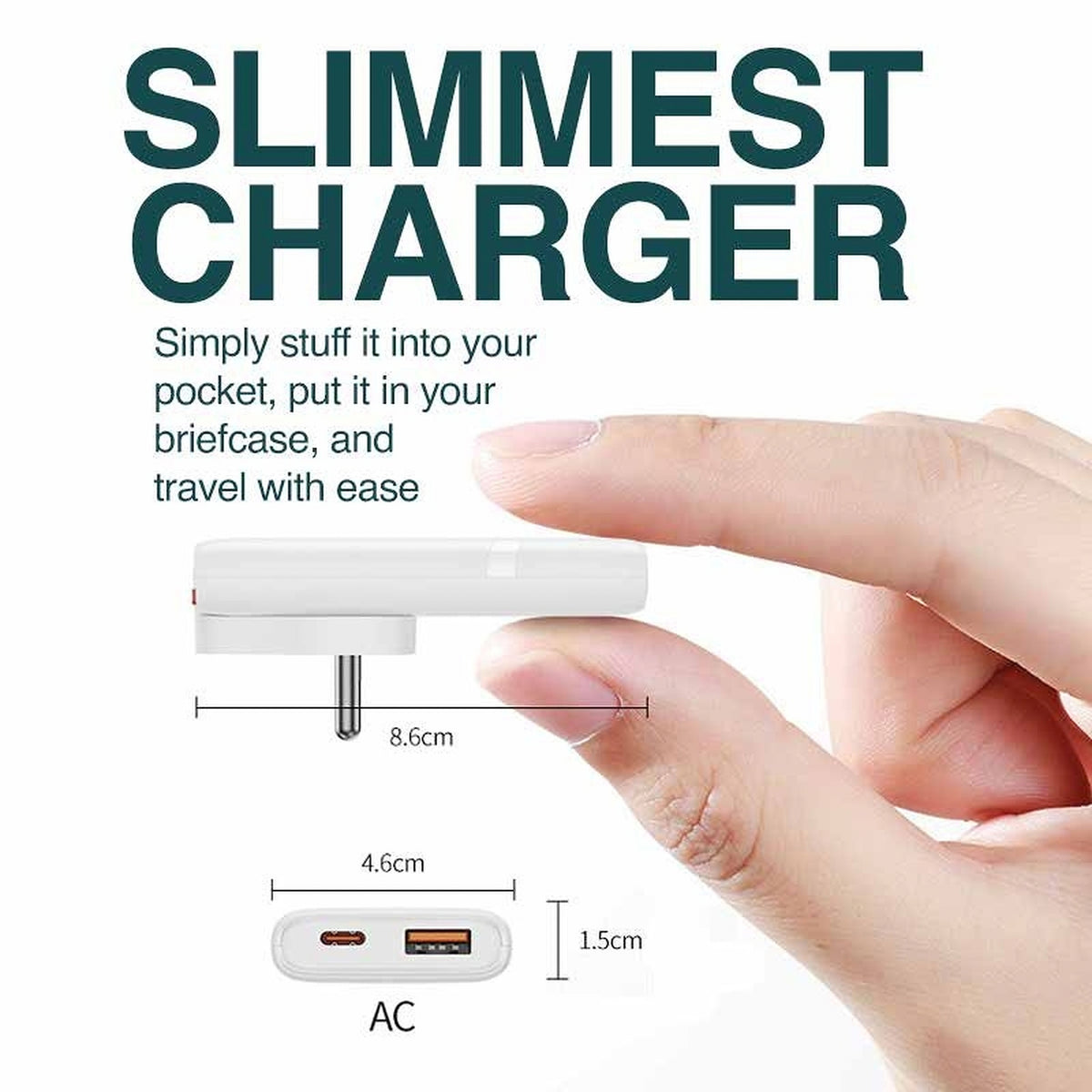 Wayona 65W Two Port GaNova Slim Adapter