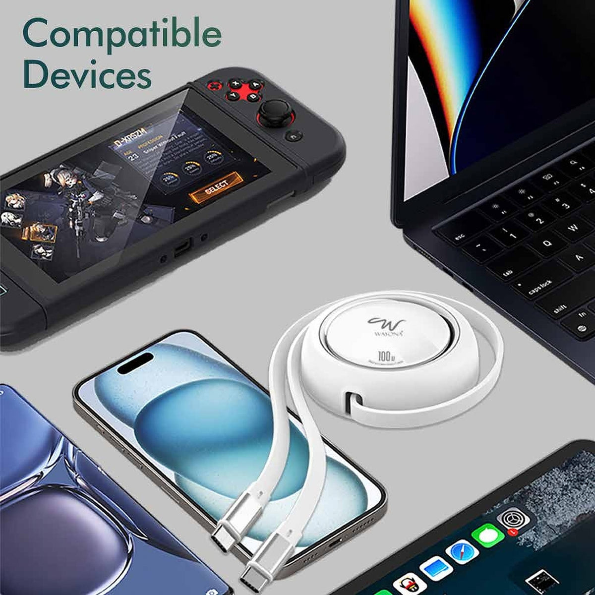 Wayona Flexi Reel Retractable Charging Cable