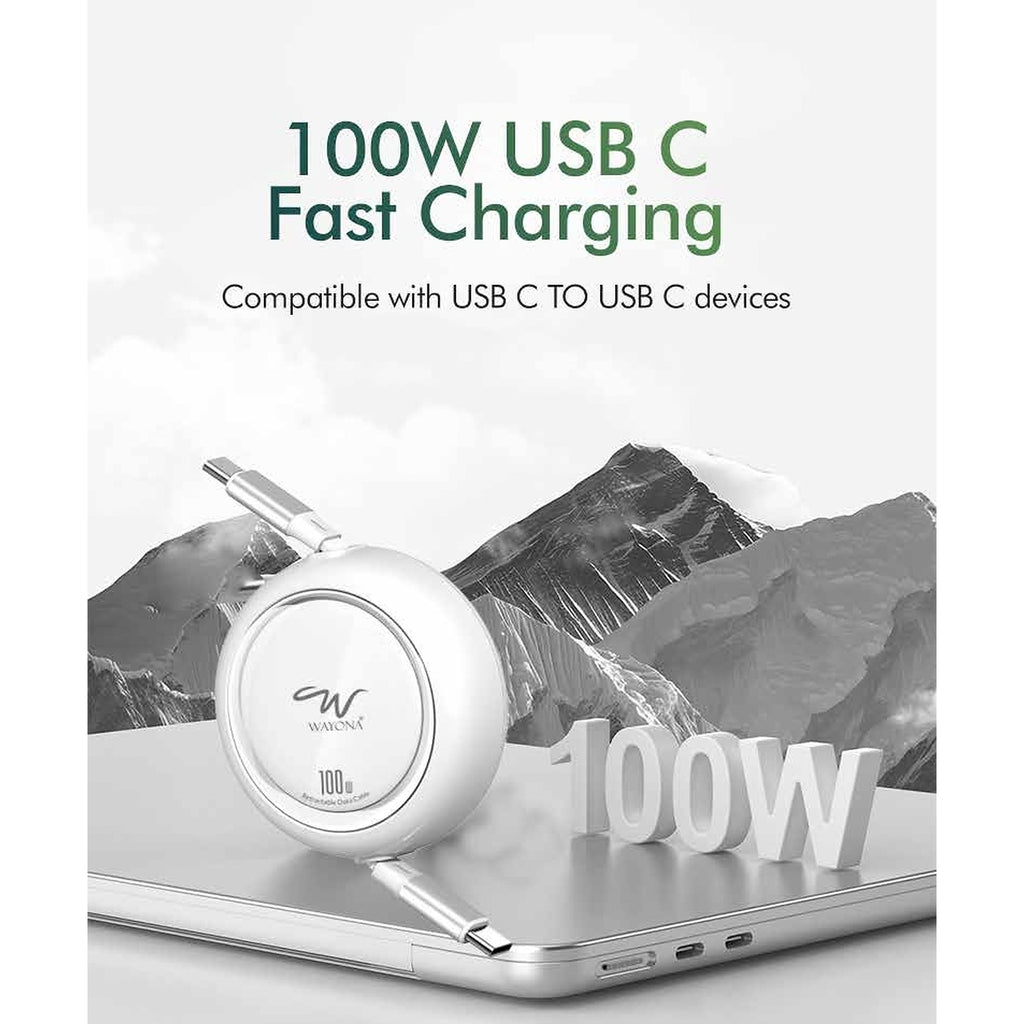 Wayona Flexi Reel Retractable Charging Cable
