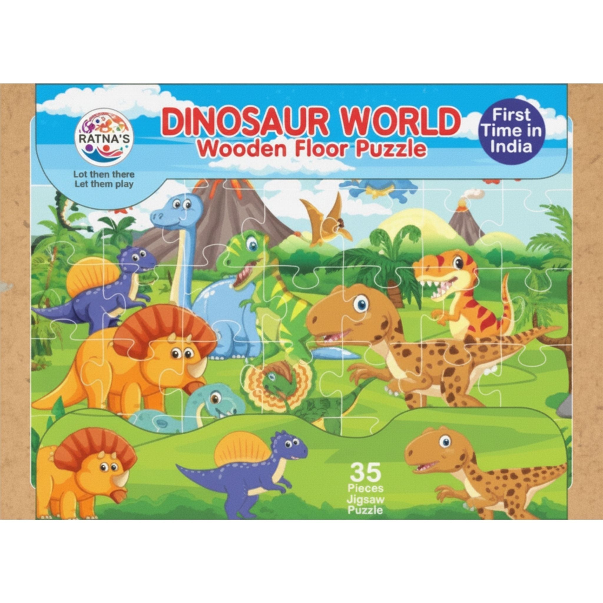 Dinosaur World Wooden Floor Puzzle for Kids