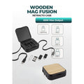 Wayona Wooden Retracto Case Charging Cable Set