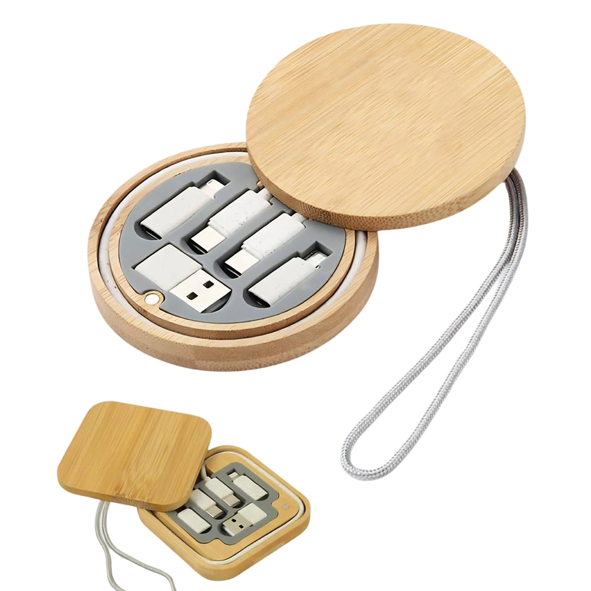 Wayona Eco Rack Bamboo Multi-Functional USB Charging Kit