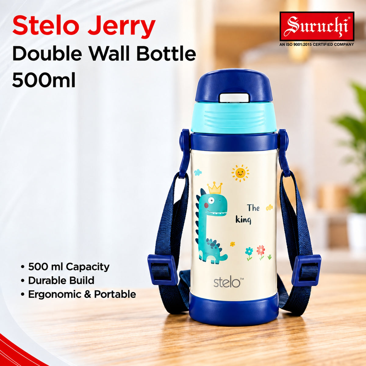 Stelo Jerry 500ml Double Wall Bottle
