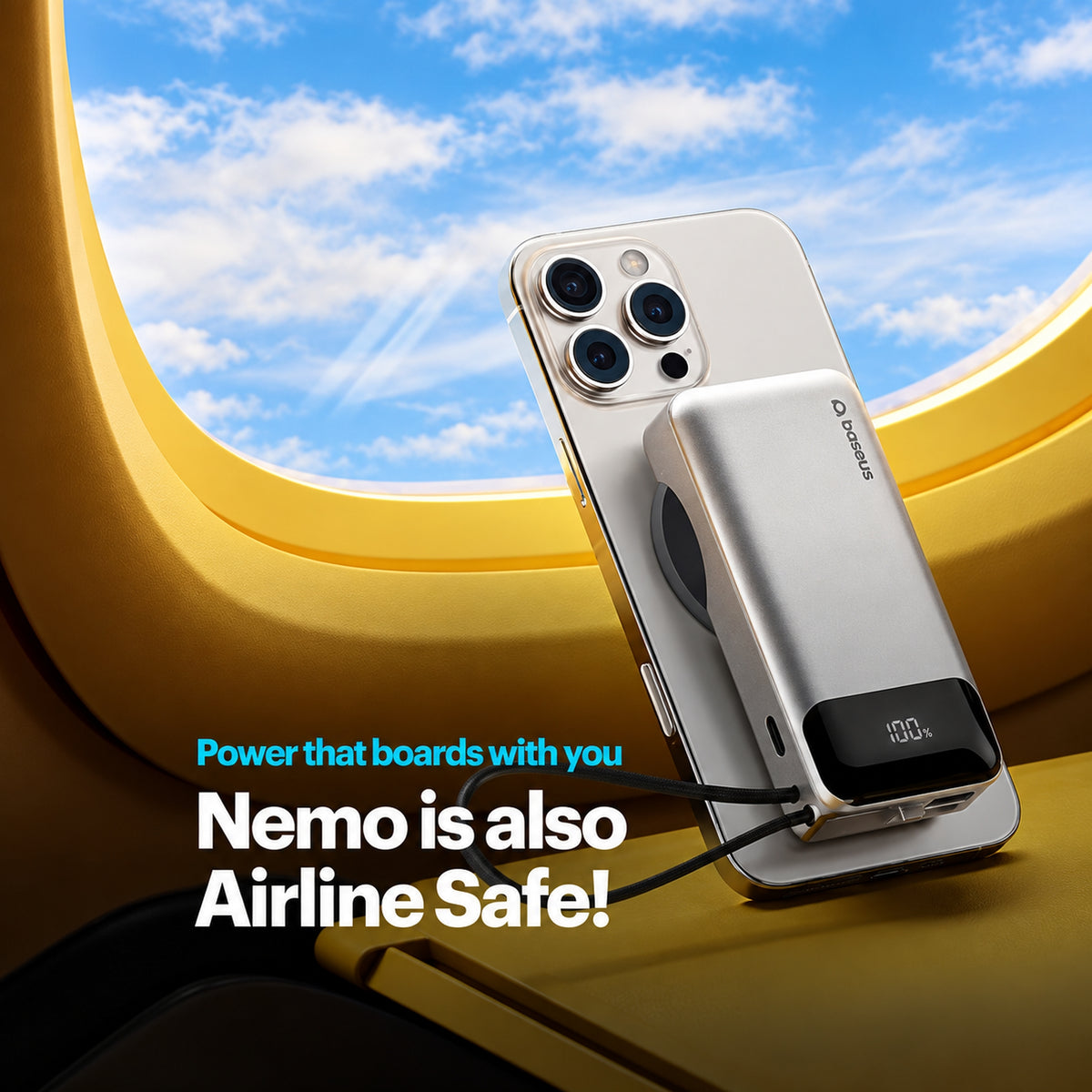 Stuffcool Nemo 10000mAh Compact Magnetic Wireless Power Bank