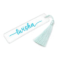 Personalised Glass Bookmark with Name and Tassel
