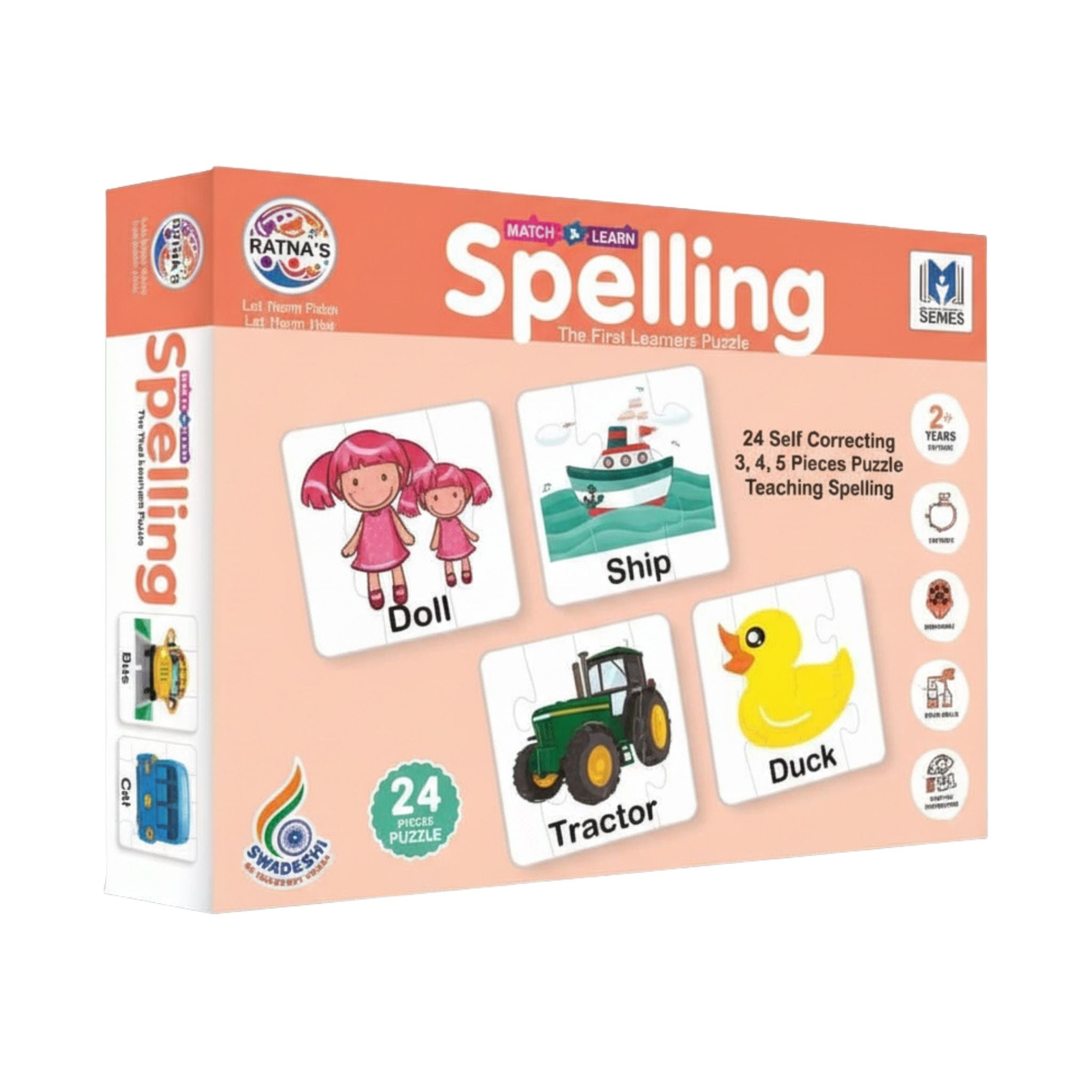 Spelling Match & Learn Jigsaw Puzzle for Kids