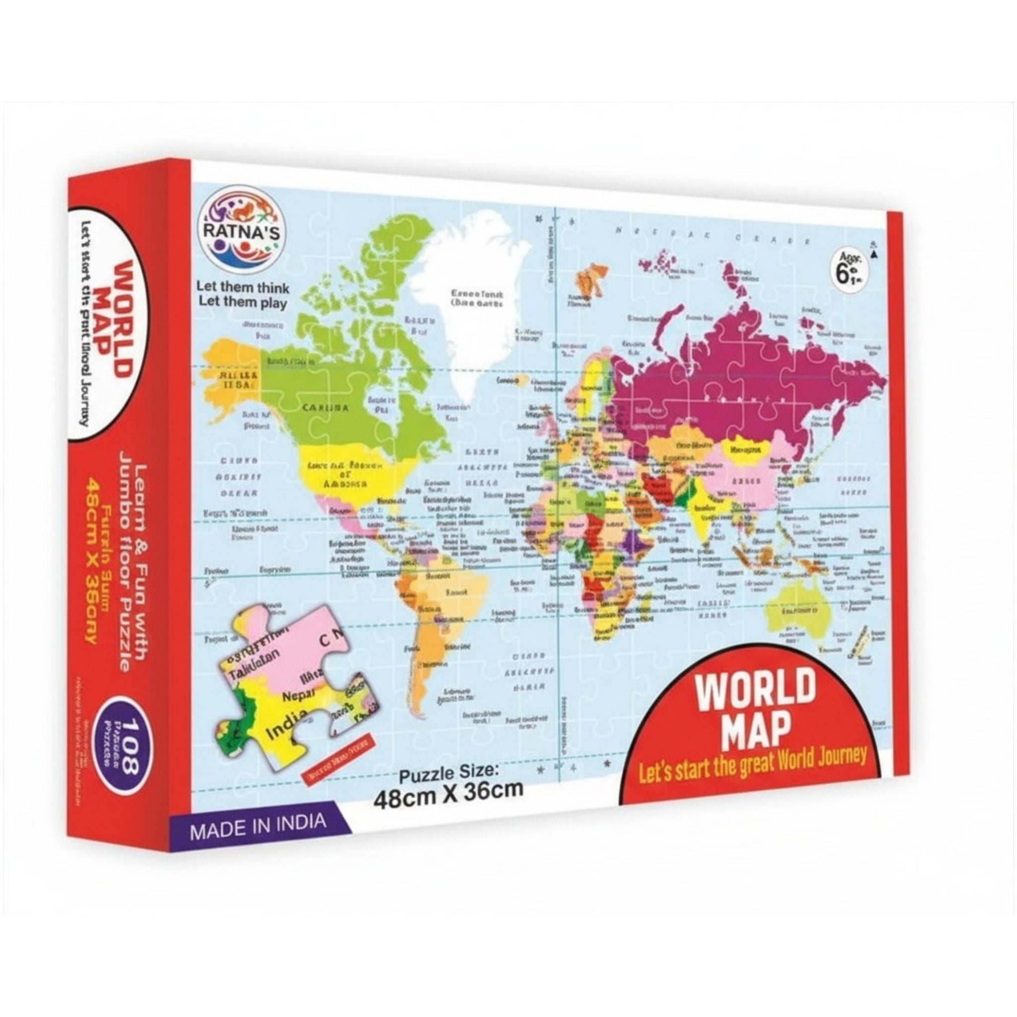 World Map Jigsaw Puzzle for Kids