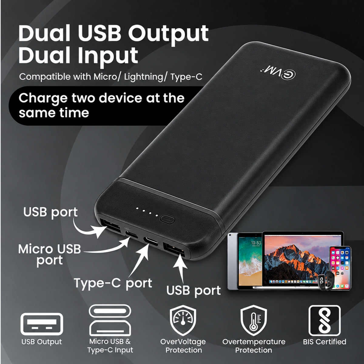 EVM EnCharge 10000mAh Power Bank
