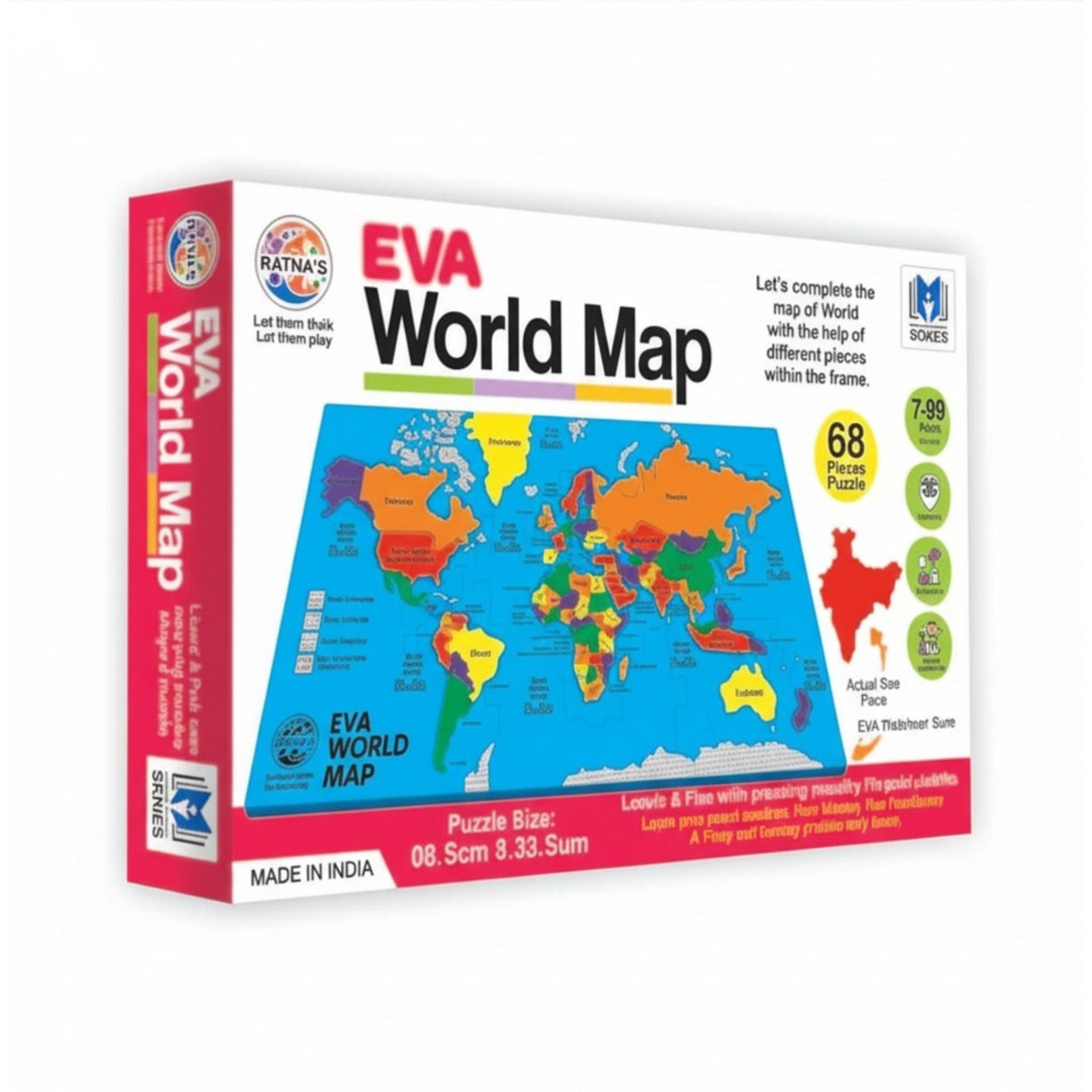 EVA World Map Jigsaw Puzzle for Kids