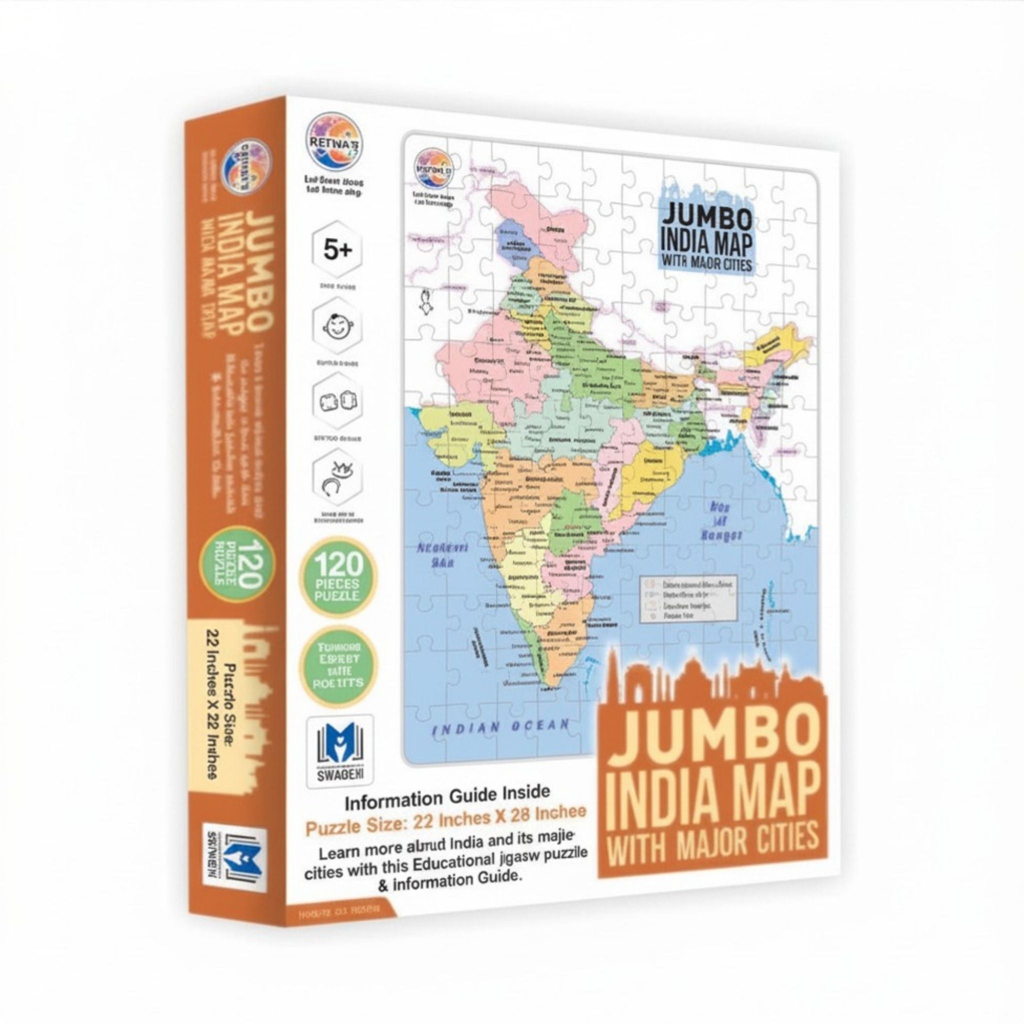 Jumbo India Map Jigsaw Puzzle for Kids