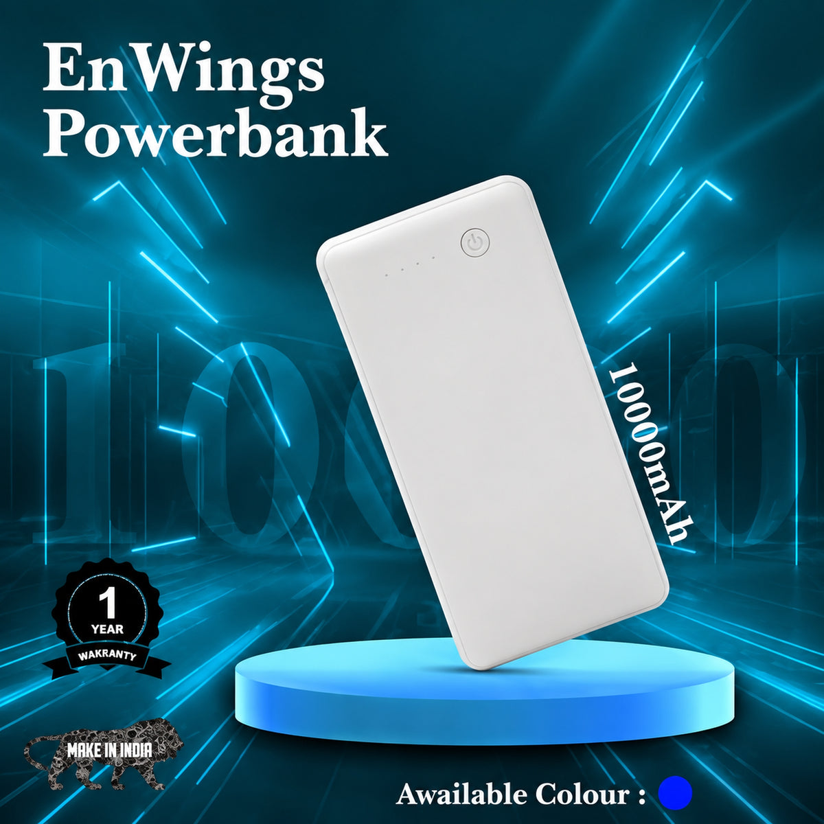 EVM EnWing 10000mAh Power Bank - White