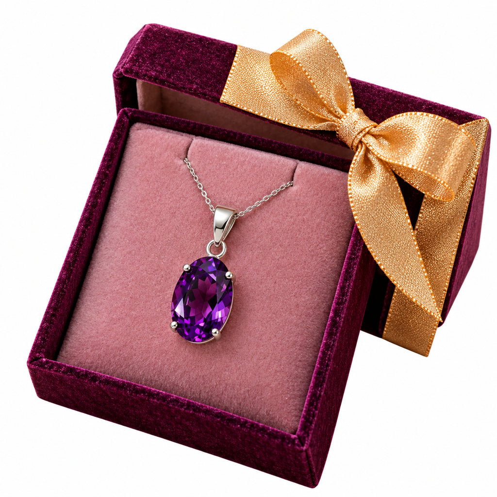 Amethyst Pendant in Sterling Silver