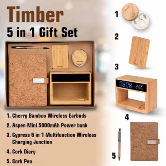 Timber 5-in-1 Premium Tech Gift Box