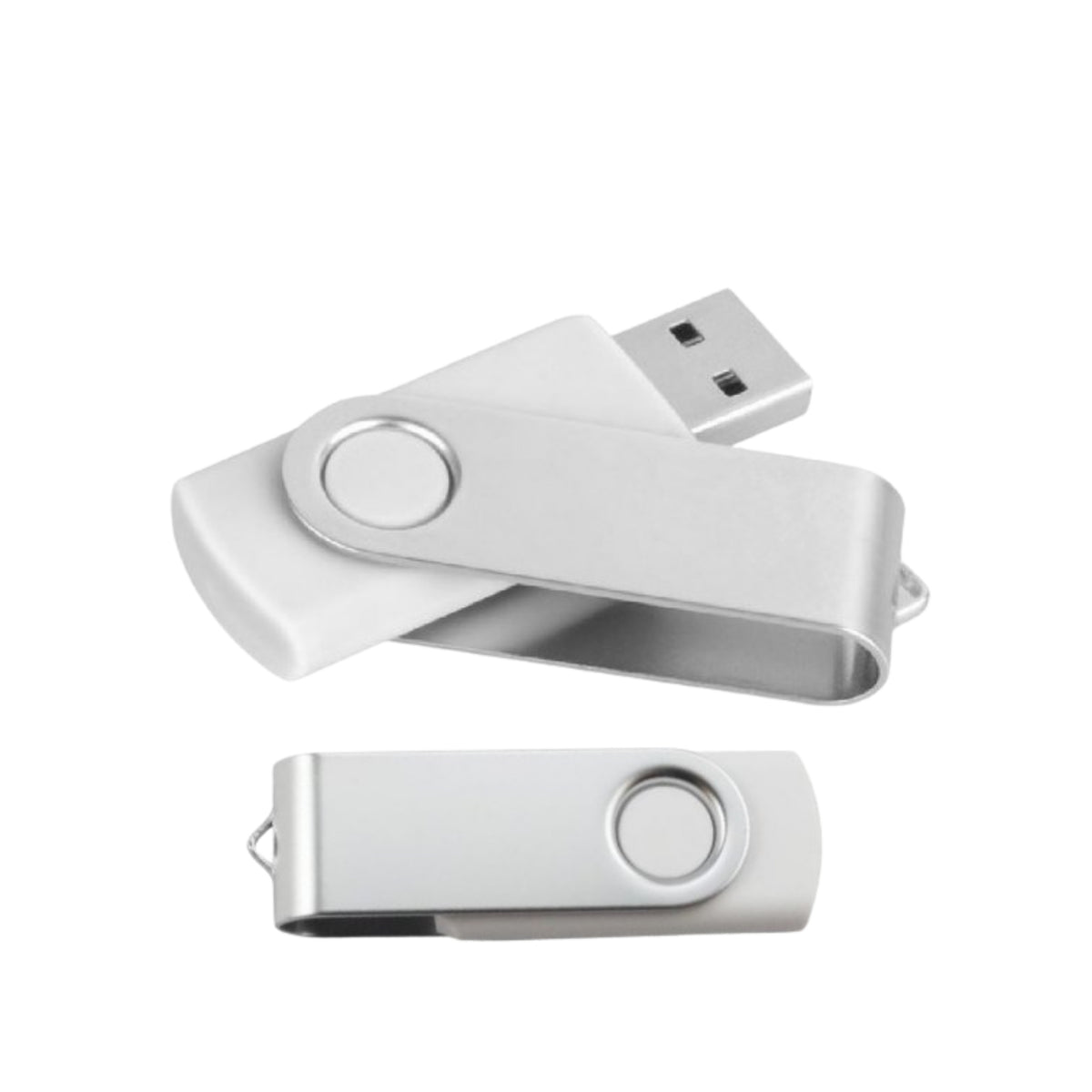 Swivel (White / Silver) USB Pendrive | Customisable Corporate Gift