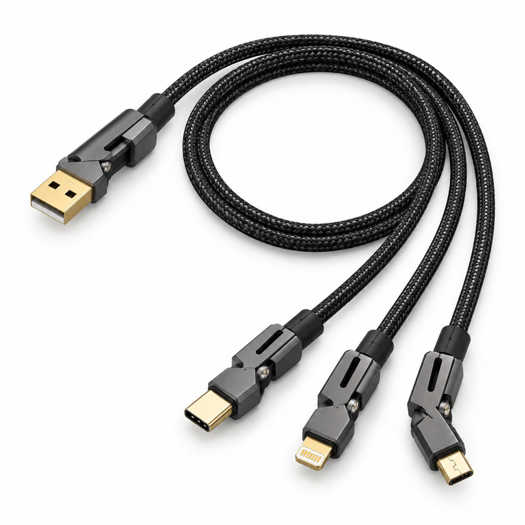 Stuffcool Quad Pro Max 4-in-1 240W Cable with E-Marker Chip 1.5m