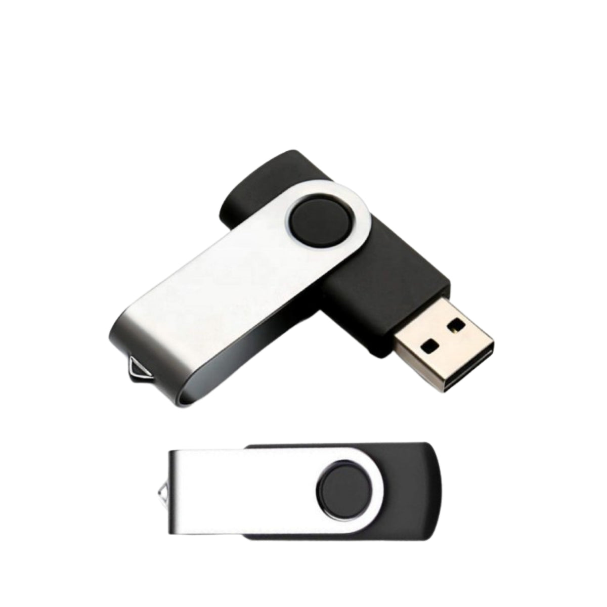 Swivel (Black / Silver) USB Pendrive | Customisable Corporate Gift