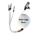 Multi Charging Cable with Custom Logo | 3-in-1 USB, Type-C & Lightning Cable