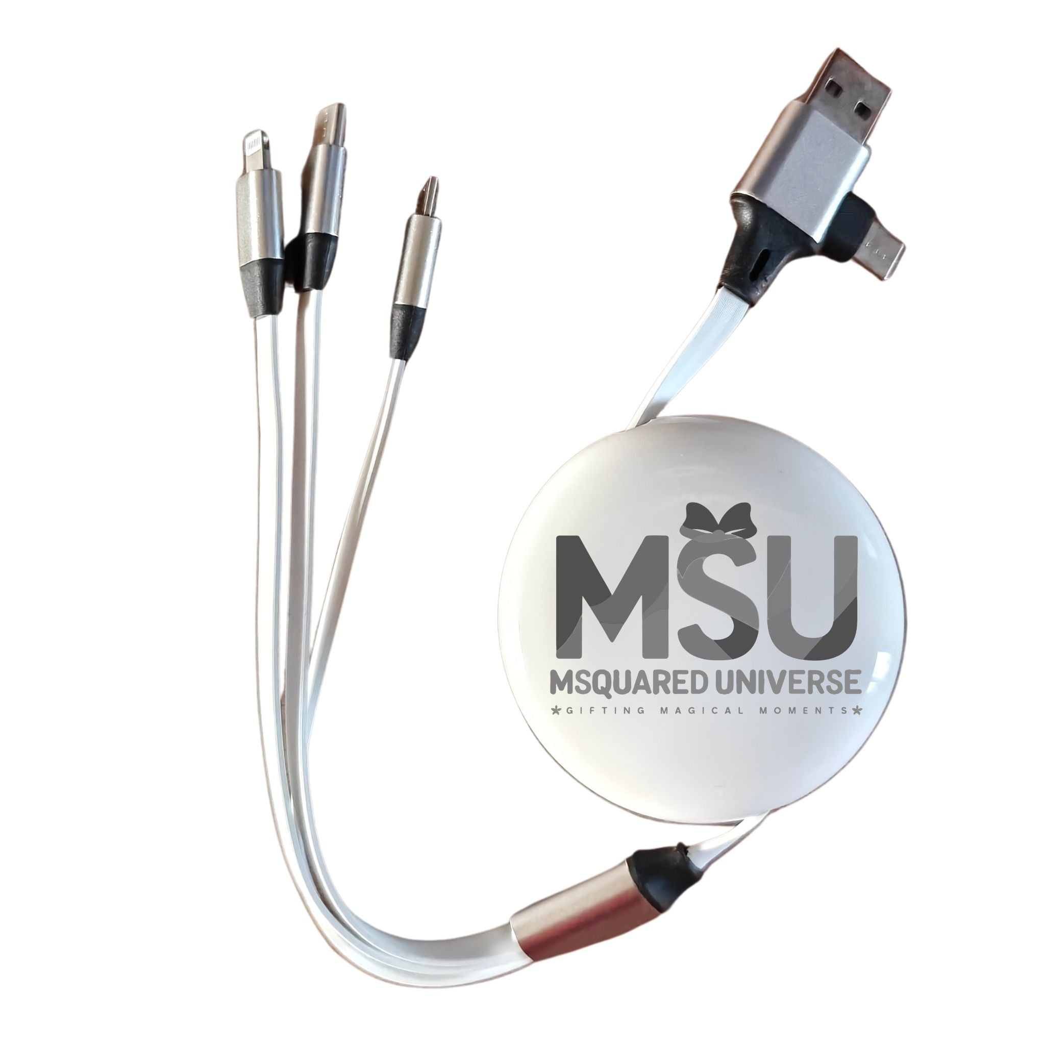 Multi Charging Cable with Custom Logo | 3-in-1 USB, Type-C & Lightning Cable