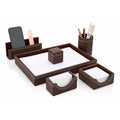 Offigifts Brown Executive Desktop Organiser Set