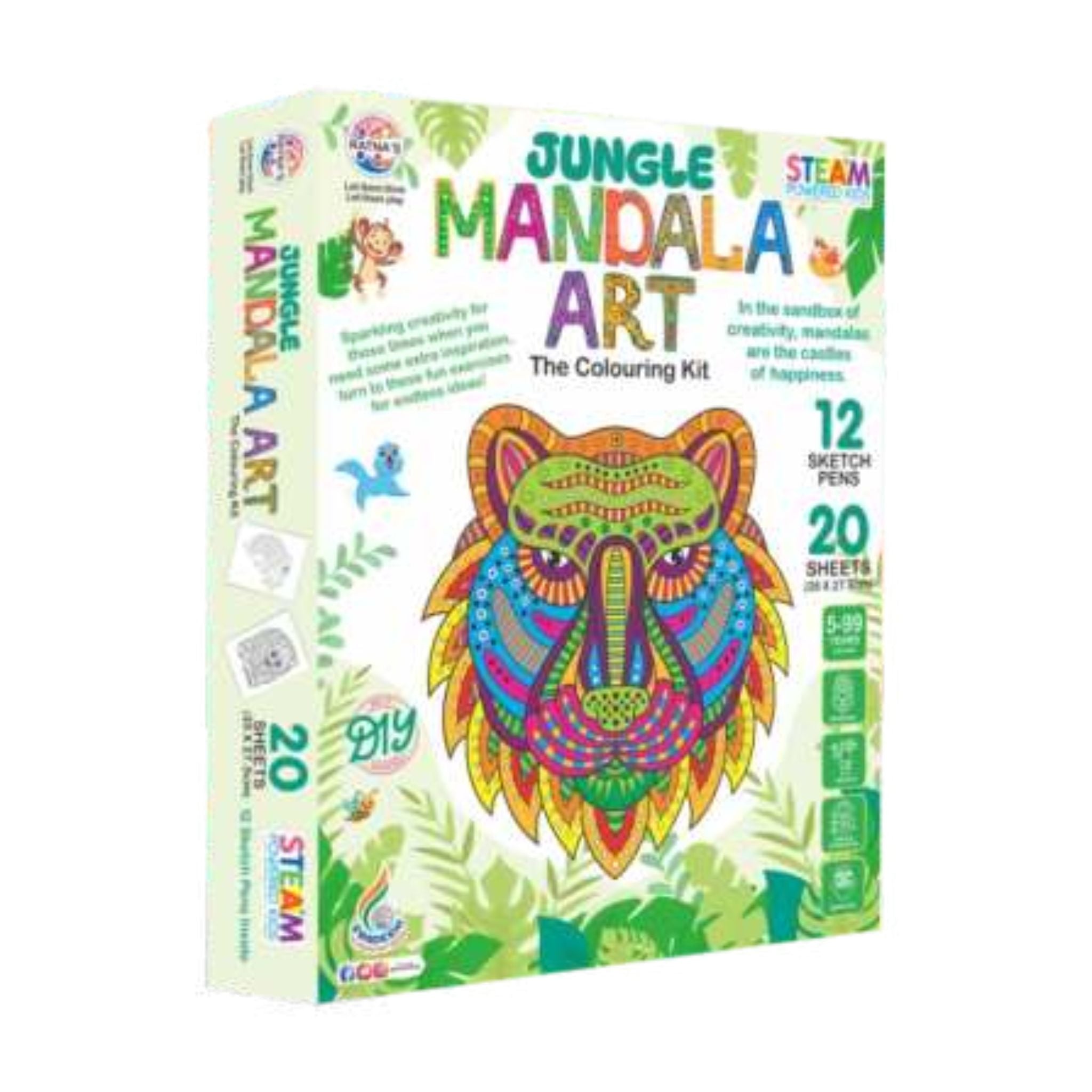 Jungle Mandala Art for Kids