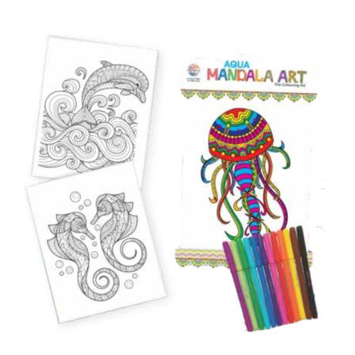 Aqua Mandala Art for Kids