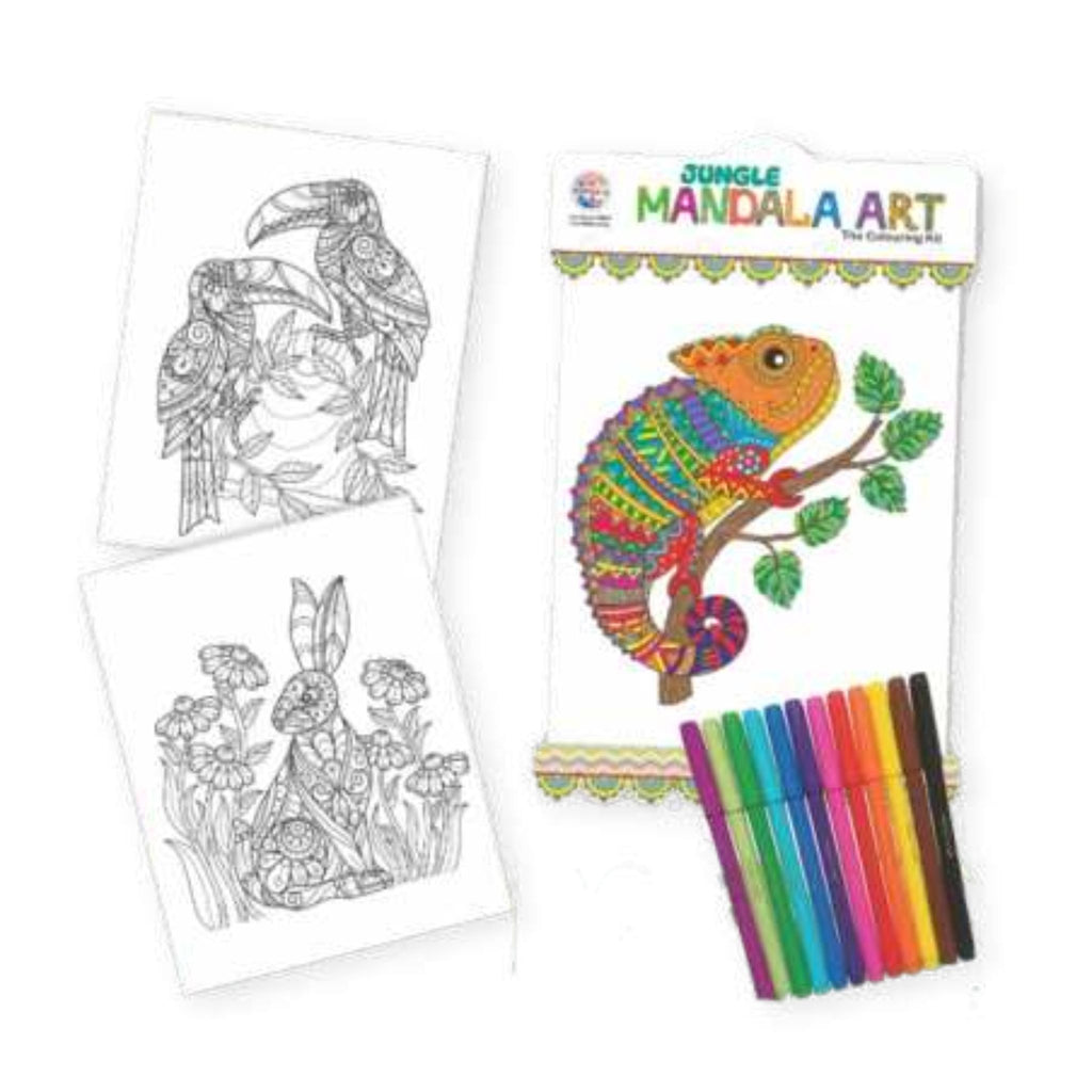 Jungle Mandala Art for Kids