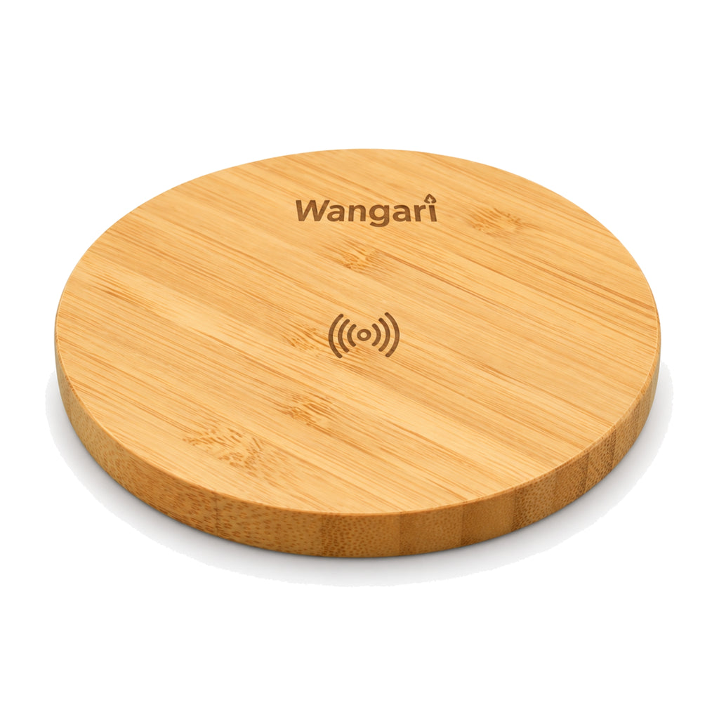 Wangari Olive 15W Round Wireless Bamboo Charger