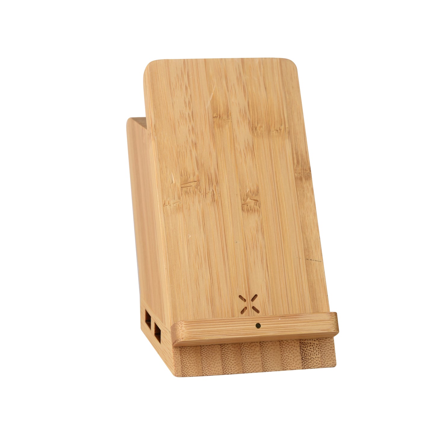 Maple 15W Bamboo Wireless Charger & USB Hub with Pen Stand