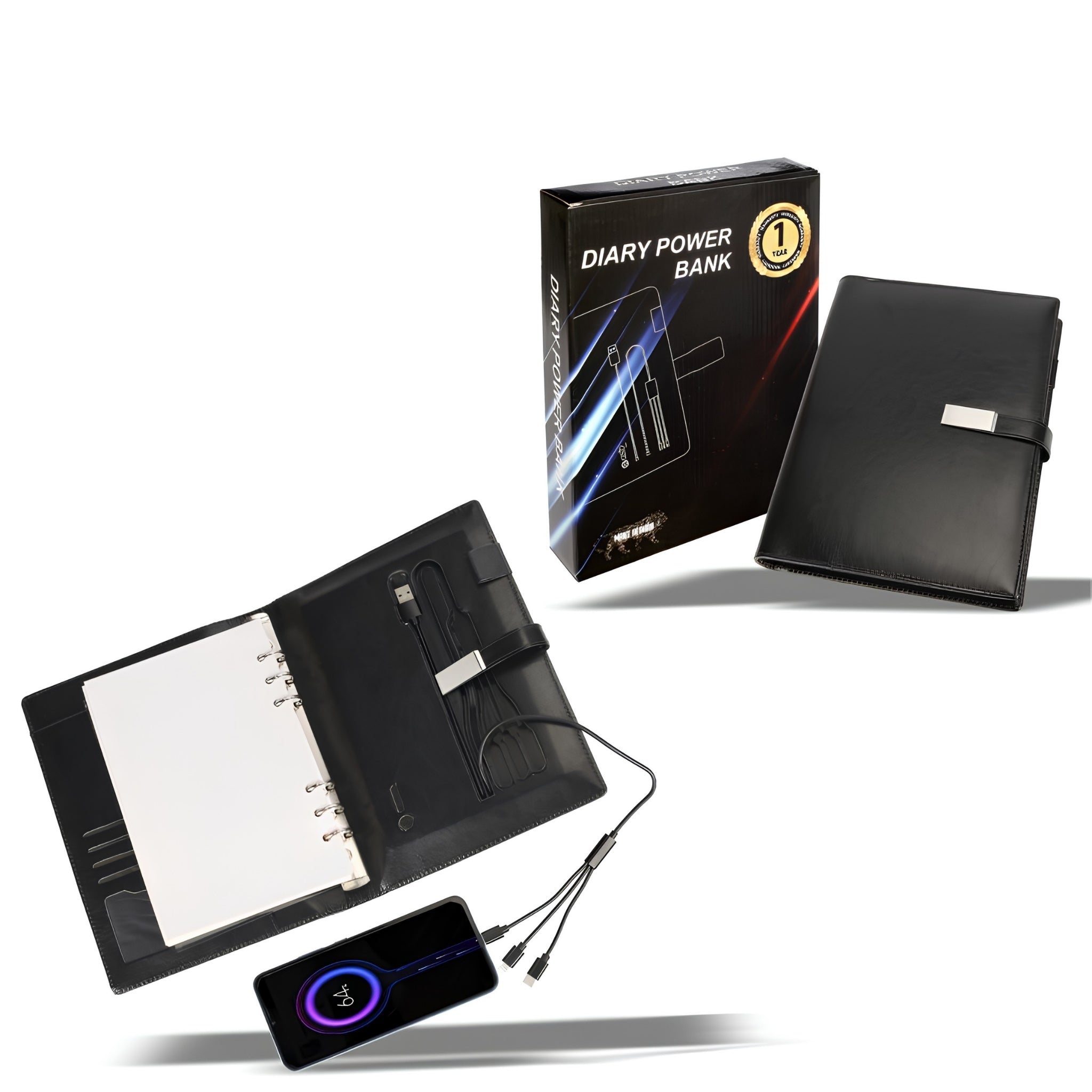 Powerbank Diary 10000 mAh - Customisable Corporate Tech Gift