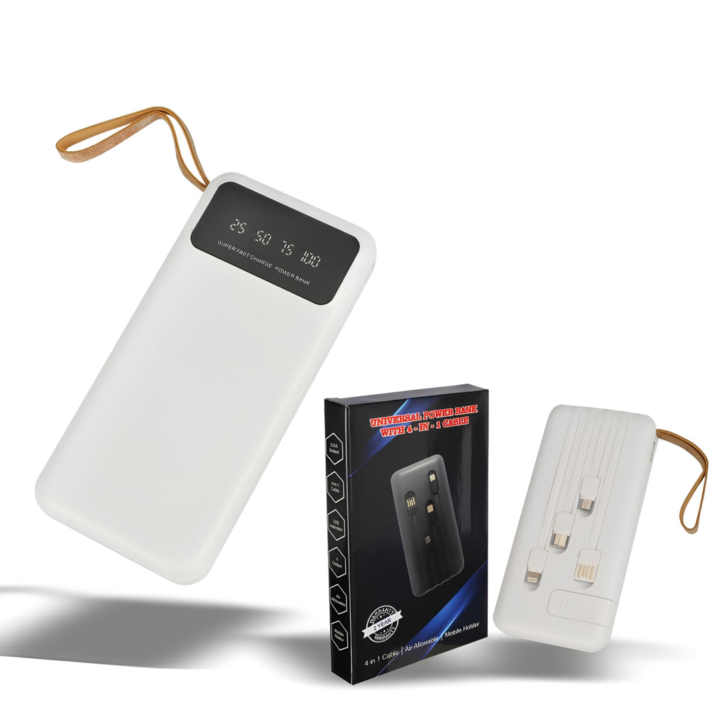 Powerbank 10000 mAh Inbuilt Cables - Customisable Corporate Tech Gift