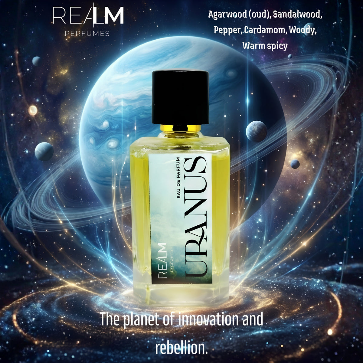 Uranus Oud, Sandalwood & Warm Spicy Perfume for Men and Women - 20ml, 50ml & 100ml