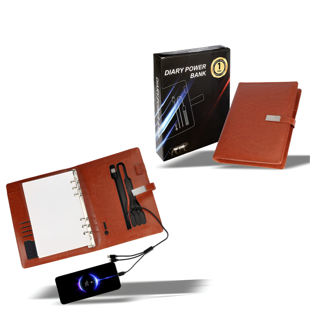 Powerbank Diary 10000 mAh - Customisable Corporate Tech Gift