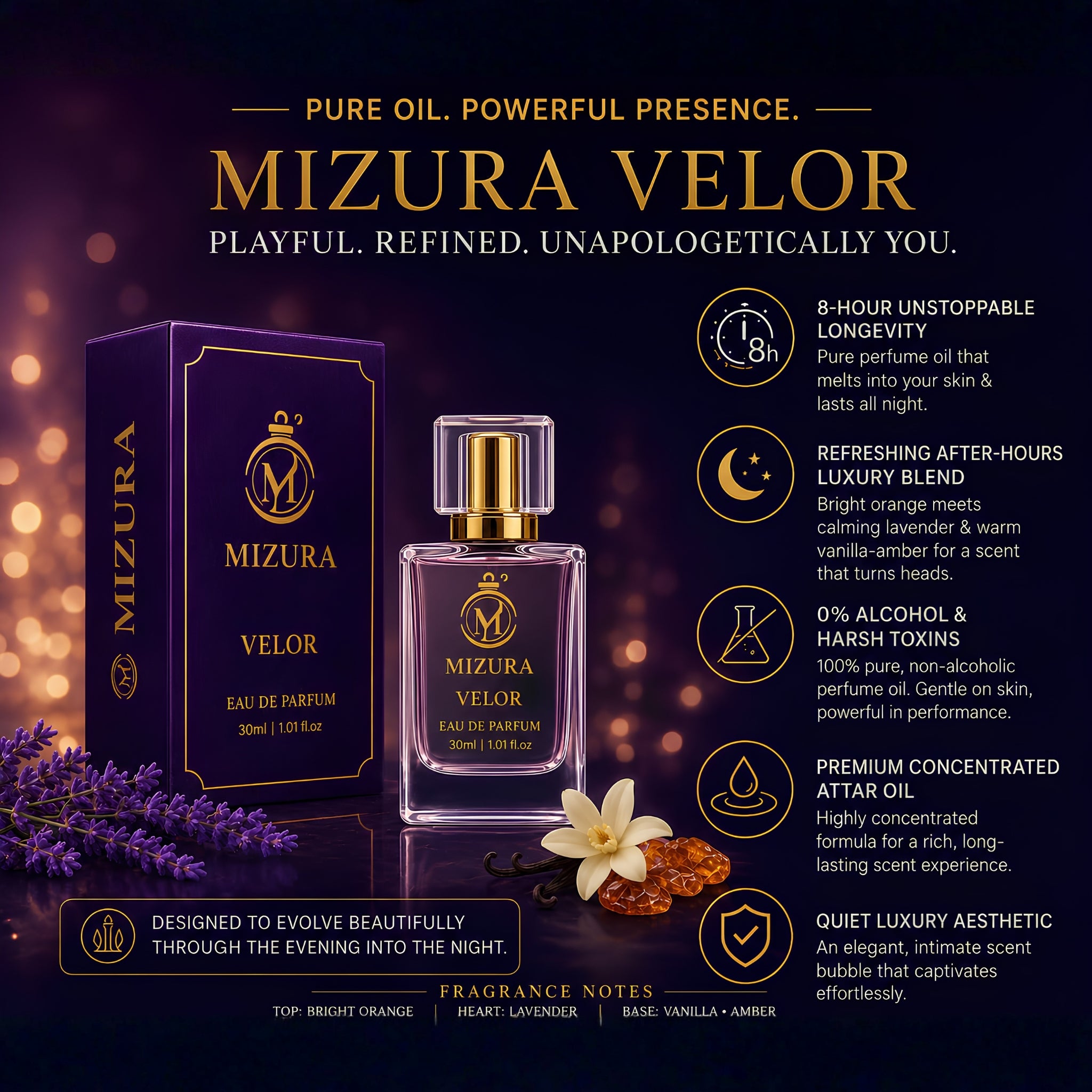 Mizura Velor Pure Non-Alcoholic Perfume 30ml