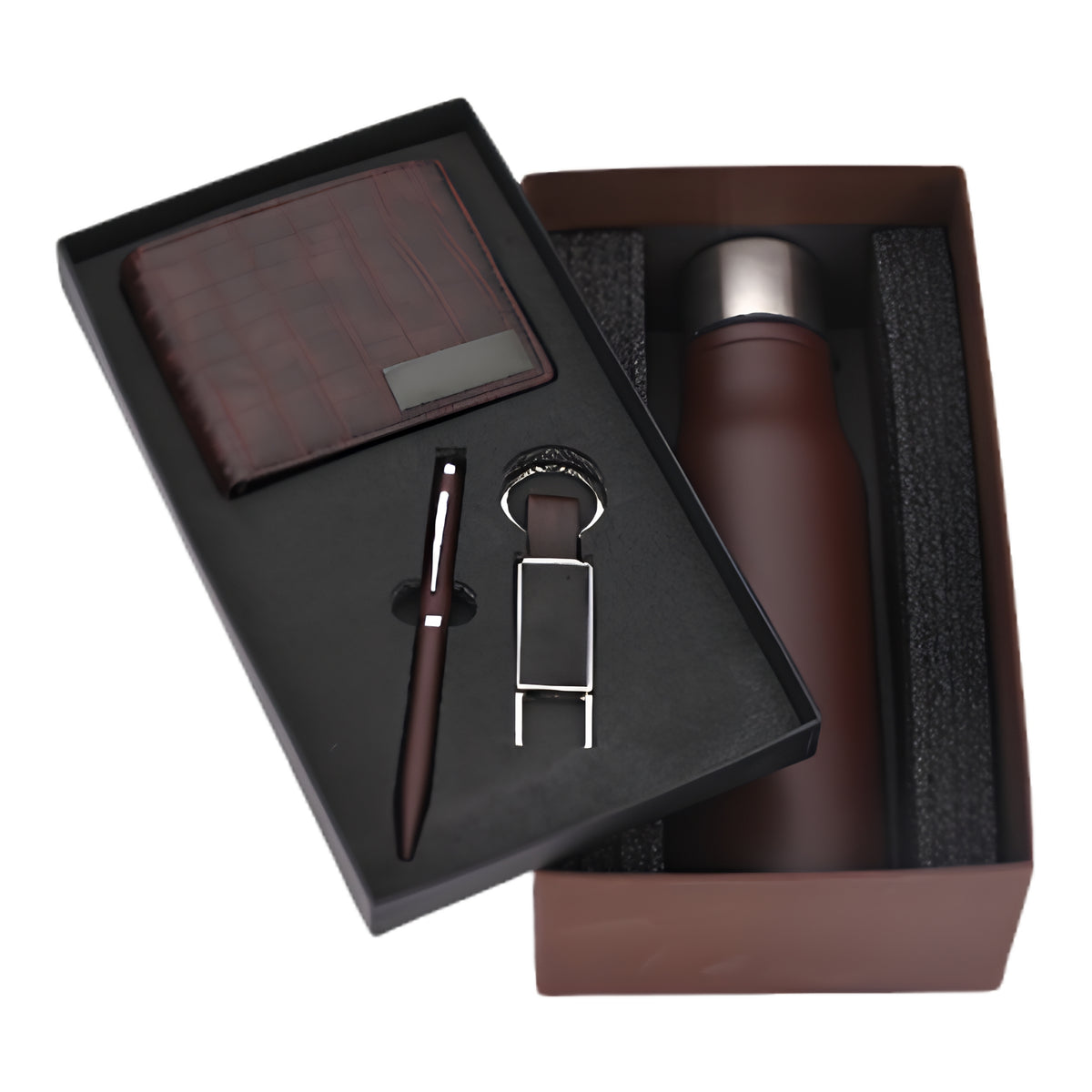 Croco Bottle Brown Corporate Gift Set | Customisable Business Gifting